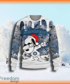 MLB Seattle Mariners Snoopy Dabbing The Peanuts Ugly Christmas Sweater Unisex Sweater Gift