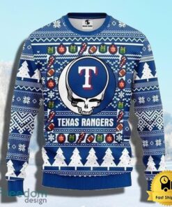 MLB Texas Rangers Ugly Christmas Sweater The Intelligence Of The Skull Unisex Sweater Gift