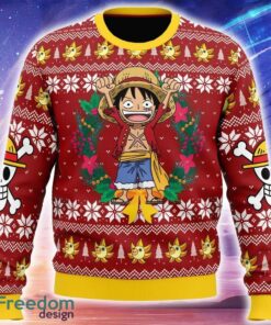 Monkey D Luffy Christmas One Piece Ugly Christmas Sweater Trending Holidays For Men Women Fans