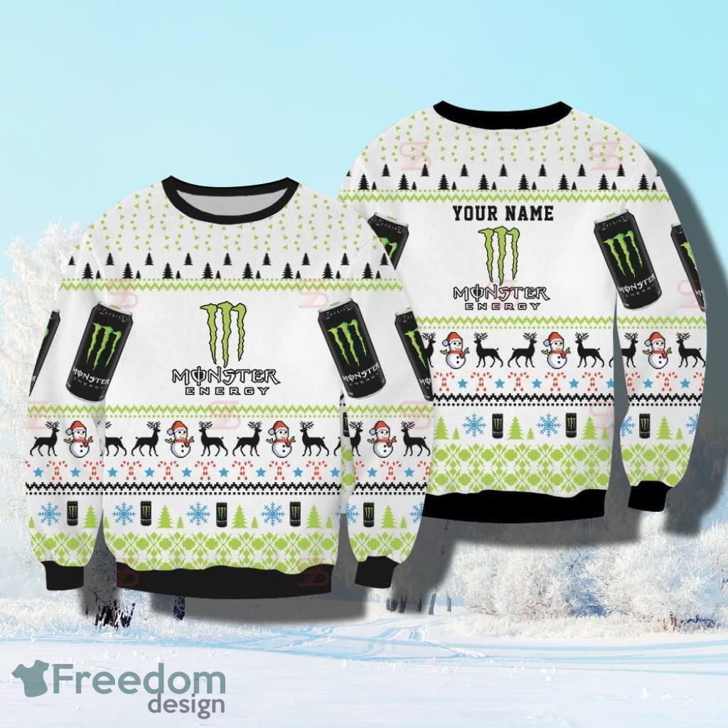 Monster Energy Custom Christmas Ugly Sweater Sweatshirt Gift For Men And Women image Monster Energy Custom Christmas Ugly Sweater Sweatshirt Gift For Men And Women Product Photo 1