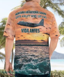 Montana Air National Guard 120th Airlift Wing (120 AW) C-130H Hercules Beach Shirt For Team Product Photo 2