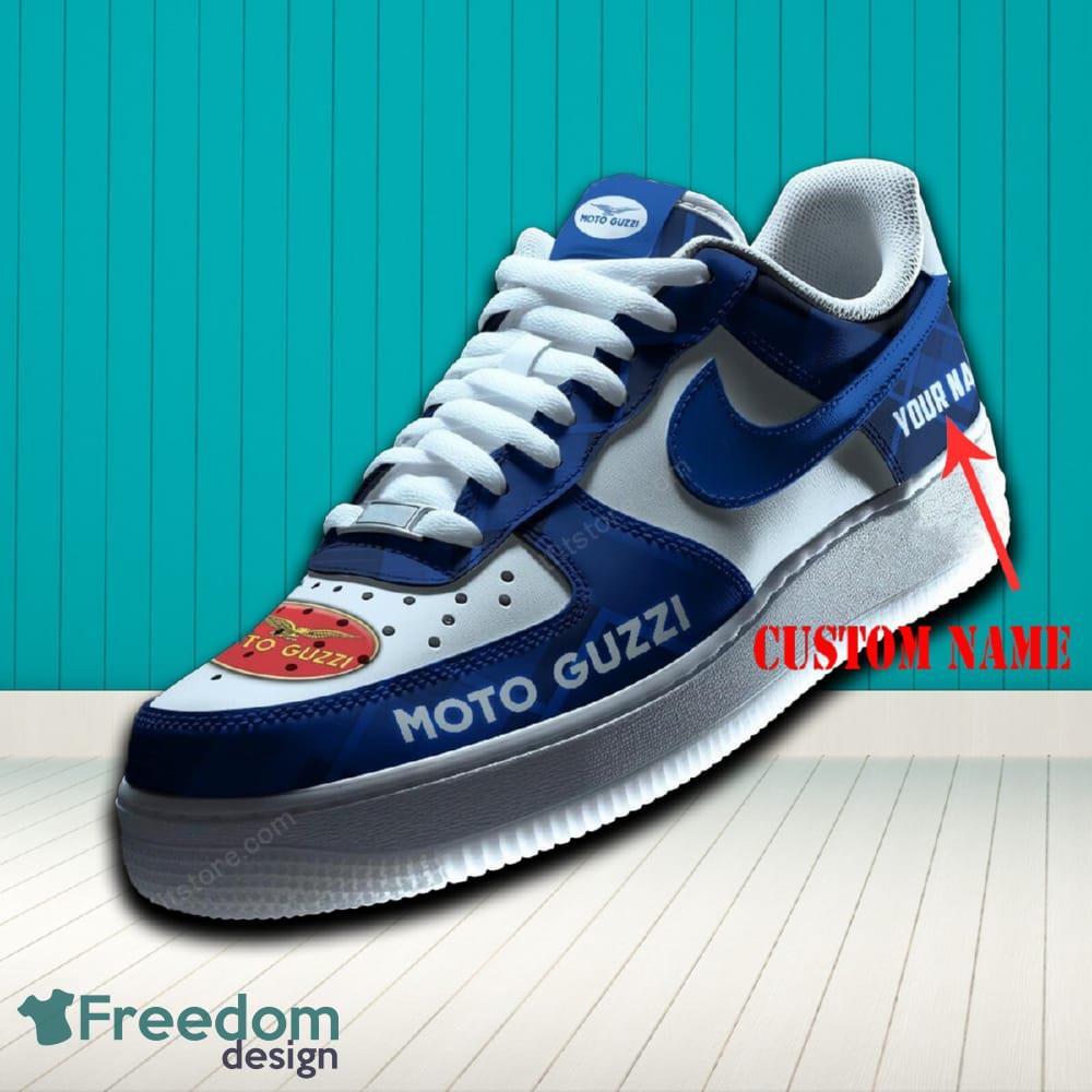 Moto Guzzi Air Force 1 Sneaker Blue Hot Trending For Fans AF1 Custom Name - Moto Guzzi Air Force 1 Sneaker Blue Hot Trending For Fans AF1 Custom Name