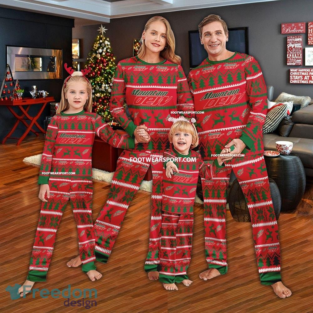 Mountain Dew Pajamas Set Ugly Christmas Family image Mountain Dew Pajamas Set Ugly Christmas Family - Mountain Dew Pajamas Set Ugly Christmas Family