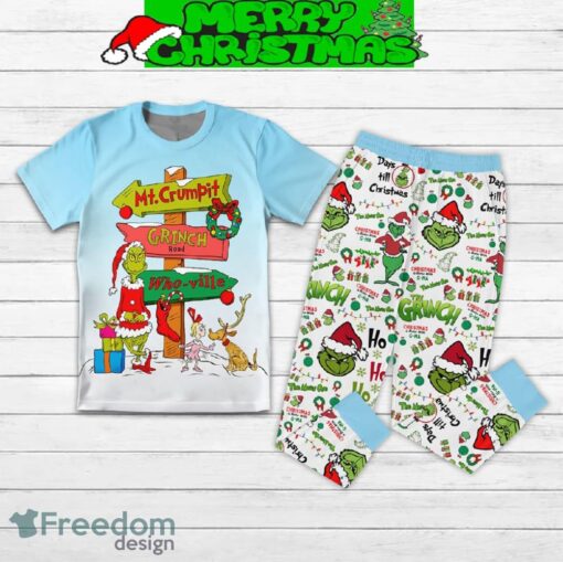 MT.Crumpit Grinch Road Who Ville Christmas Pajamas Set Men Women For Fans - MT.Crumpit Grinch Road Who Ville Christmas Pajamas Set-1