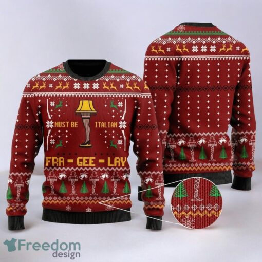 Must Be Italian Fra Gee Lay ,Ugly Sweater 3D Printed Christmas Gift Party Product Photo 1