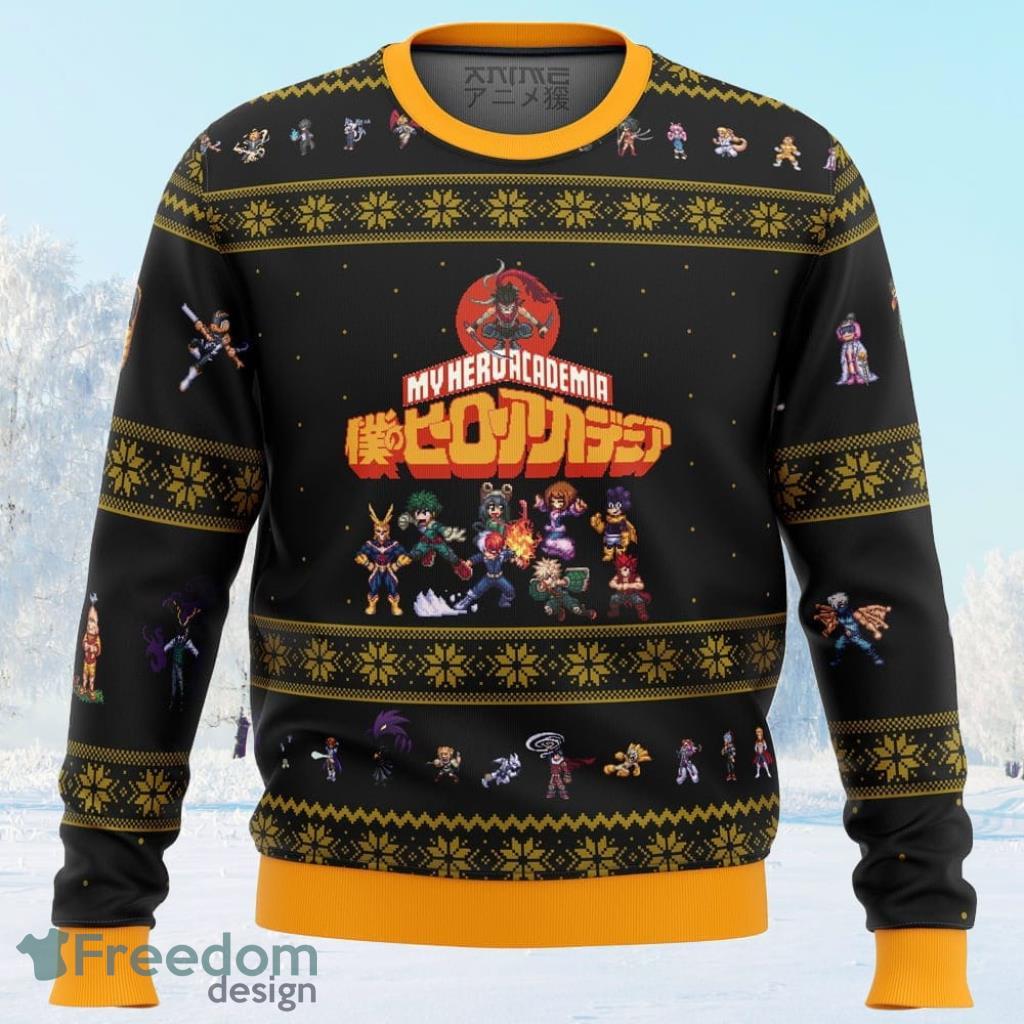 My Hero Academia Boku No Sprites Ugly Christmas Sweater Gift For Men And Women image My Hero Academia Boku No Sprites Ugly Christmas Sweater Gift For Men And Women Product Photo 1