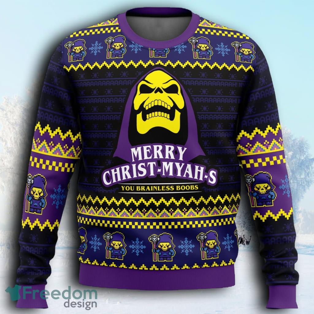 Myah Rry Christ Myahs He Man Ugly Christmas Sweaters 3D Super Hot image Myah Rry Christ Myahs He Man Ugly Christmas Sweaters 3D Super Hot Product Photo 1