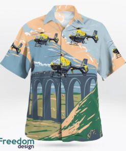 National Police Air Service EC135T2 Helicopter Hawaiian Shirt Product Photo 3