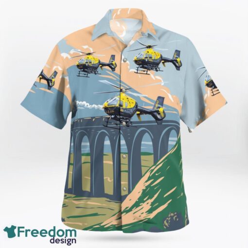 National Police Air Service EC135T2 Helicopter Hawaiian Shirt Product Photo 3