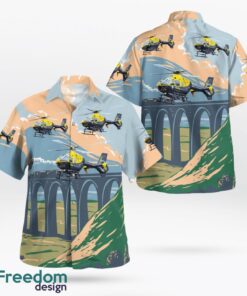 National Police Air Service EC135T2 Helicopter Hawaiian Shirt