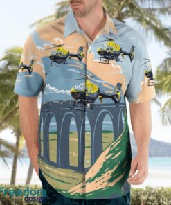 National Police Air Service EC135T2 Helicopter Hawaiian Shirt Product Photo 4