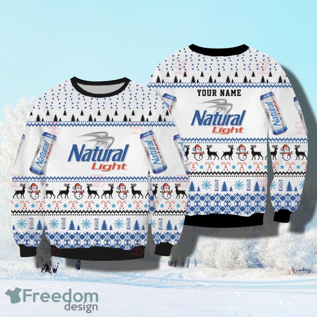 Natural Light Custom Christmas Ugly Sweater Sweatshirt Gift For Men And Women image Natural Light Custom Christmas Ugly Sweater Sweatshirt Gift For Men And Women Product Photo 1