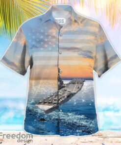 Navy USS Bon Homme Richard (CV-31) Essex-class aircraft carrier Beach Shirt For Team Product Photo 3