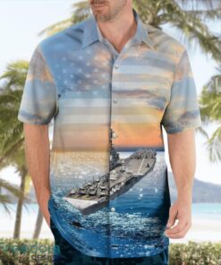 Navy USS Bon Homme Richard (CV-31) Essex-class aircraft carrier Beach Shirt For Team Product Photo 4