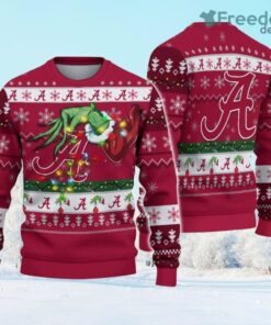 NCAA Alabama Crimson Tide Grinch Christmas Ugly Sweater Gift Christmas