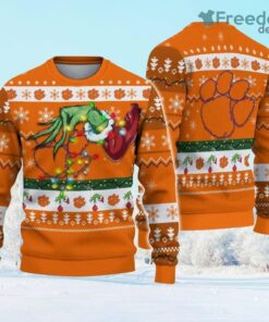 NCAA Clemson Tigers Grinch Christmas Ugly Sweater Gift Christmas NCAA Clemson Tigers Grinch Christmas Ugly Sweater Gift Christmas
