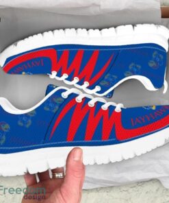 NCAA Kansas Jayhawks Blue Red Sneakers Trending Running Shoes For Men And Women Sport Fans Product Photo 1