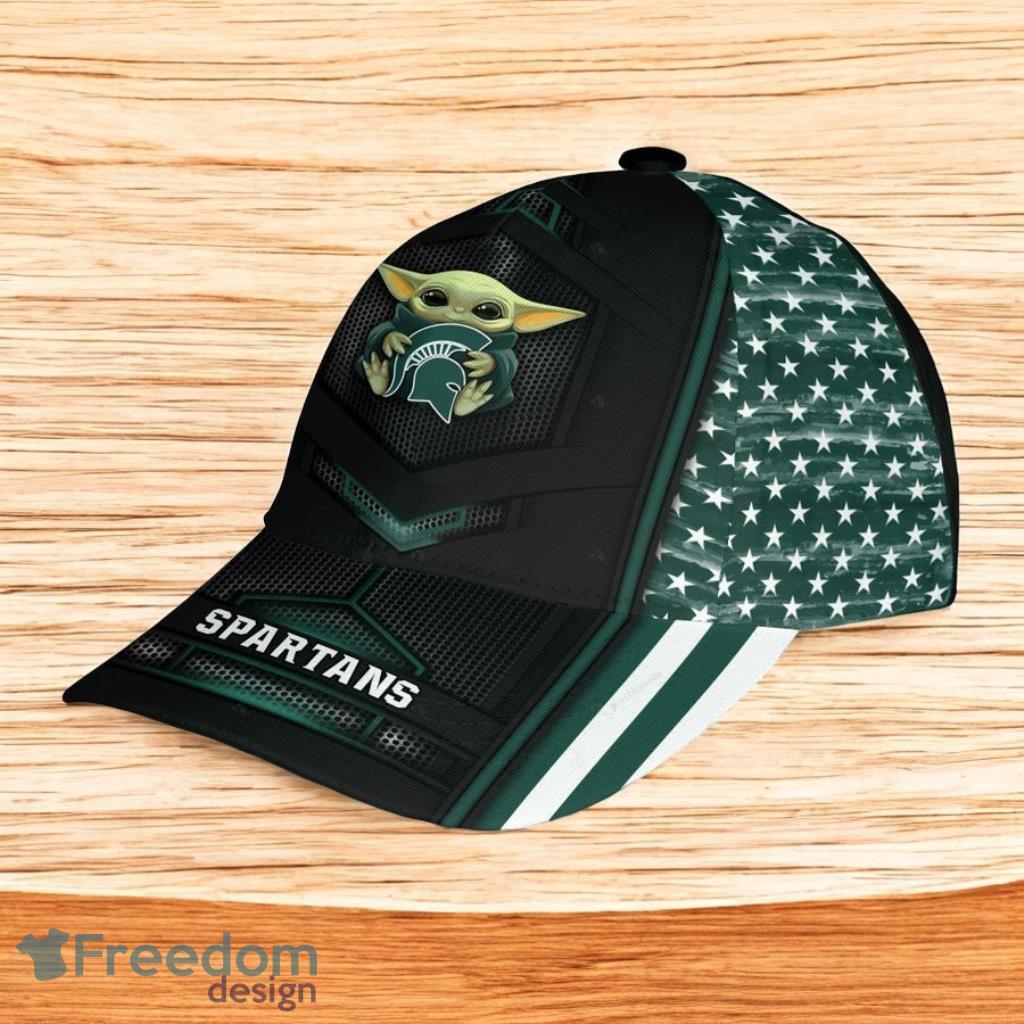 Ncaa Michigan State Spartans Classic Cap 3D Baby Yoda New Fashion image Ncaa Michigan State Spartans Classic Cap 3D Baby Yoda New Fashion Product Photo 1