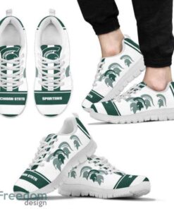 NCAA Michigan State Spartans White Sneakers Trending Running Shoes For Men And Women Sport Fans Product Photo 1