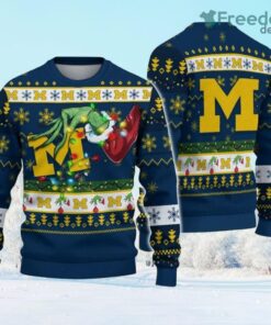 NCAA Michigan Wolverines Grinch Christmas Ugly Sweater Gift Christmas