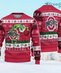 NCAA Ohio State Buckeyes Grinch Christmas Ugly Sweater Gift Christmas