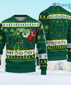 NCAA Oregon Ducks Grinch Christmas Ugly Sweater Gift Christmas NCAA Oregon Ducks Grinch Christmas Ugly Sweater Gift Christmas