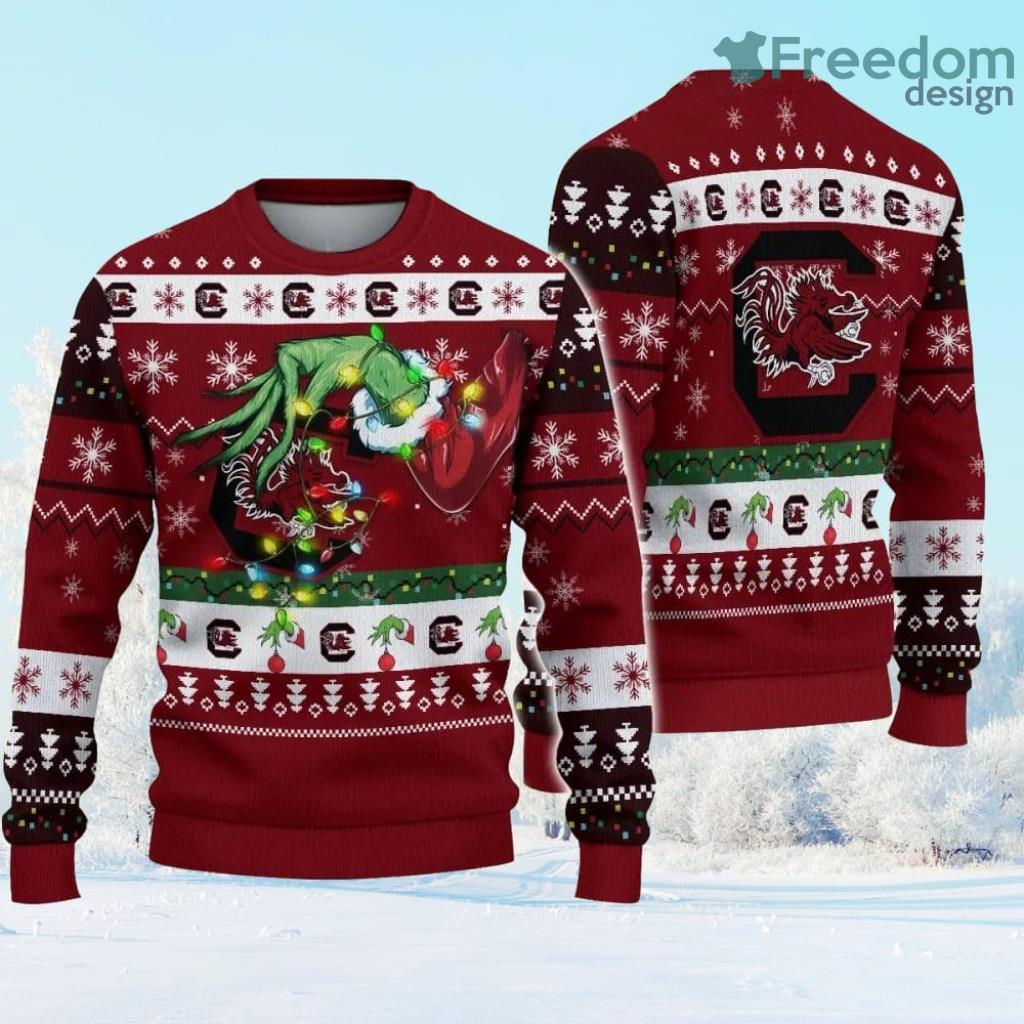 NCAA South Carolina Gamecocks Grinch Christmas Ugly Sweater Gift Christmas image NCAA South Carolina Gamecocks Grinch Christmas Ugly Sweater Gift Christmas Product Photo 1