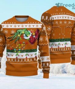 NCAA Texas Longhorns Grinch Christmas Ugly Sweater Gift Christmas