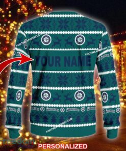 NEW Boutique Seattle Mariners Ugly Christmas Sweater Gift For Men And Women - MLB Seattle Mariners Ugly Christmas Sweater For Men And Women Photo 2