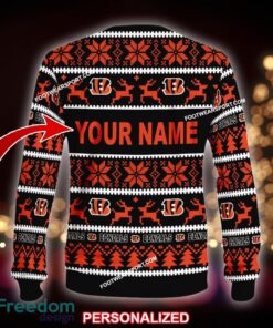 NEW Casual Cincinnati Bengals Ugly Christmas Sweater Gift For Adult - NFL Cincinnati Bengals Ugly Christmas Sweater For Men And Women Photo 2