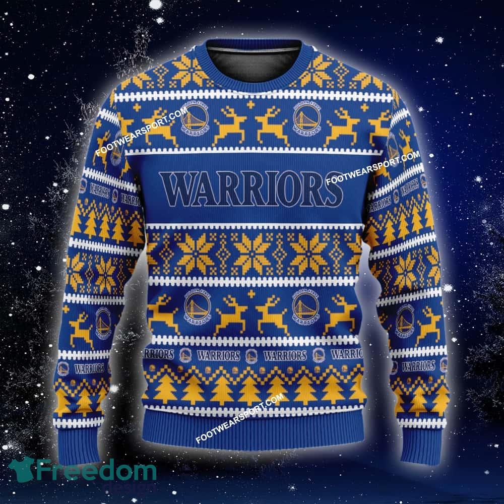 NEW Celebrate Golden State Warriors Ugly Christmas Sweater Gift For Men And Women image NEW Celebrate Golden State Warriors Ugly Christmas Sweater Gift For Men And Women - NBA Golden State Warriors Ugly Christmas Sweater For Men And Women Photo 1