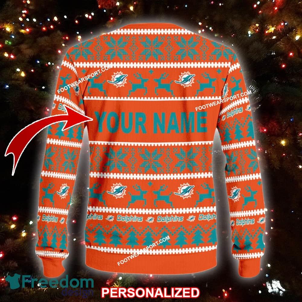 NEW Cold Miami Dolphins Knitted Xmas Sweater AOP Gift For Men And Women image NEW Cold Miami Dolphins Knitted Xmas Sweater AOP Gift For Men And Women - NFL Miami Dolphins Ugly Christmas Sweater For Men And Women Photo 2