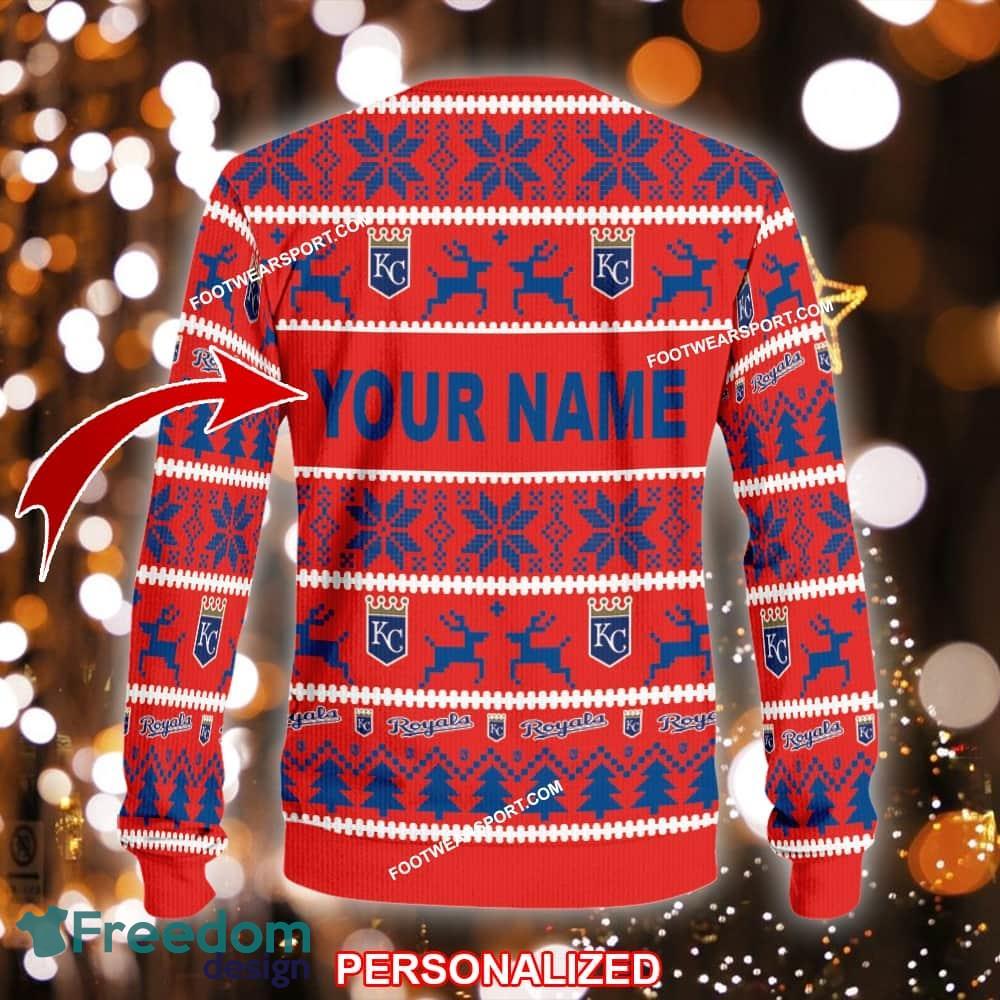 NEW Comfort Kansas City Royals Ugly Christmas Sweater Gift For Men And Women image NEW Comfort Kansas City Royals Ugly Christmas Sweater Gift For Men And Women - MLB Kansas City Royals Ugly Christmas Sweater For Men And Women Photo 2