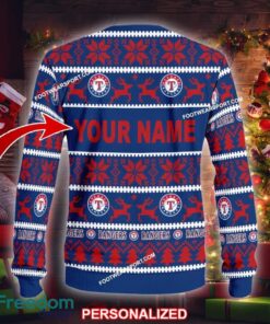 NEW Comfy Texas Rangers Ugly Christmas Sweater Gift For Men And Women - MLB Texas Rangers Ugly Christmas Sweater For Men And Women Photo 2