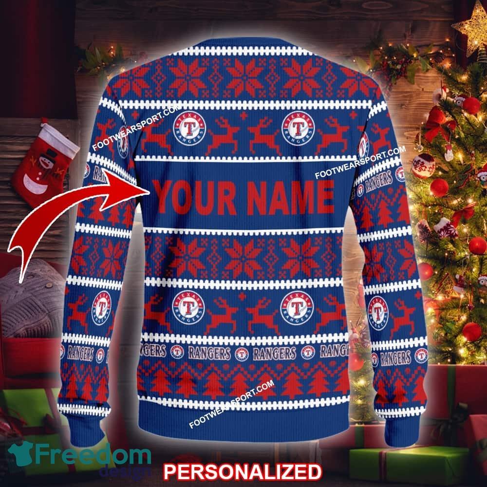 NEW Comfy Texas Rangers Ugly Christmas Sweater Gift For Men And Women image NEW Comfy Texas Rangers Ugly Christmas Sweater Gift For Men And Women - MLB Texas Rangers Ugly Christmas Sweater For Men And Women Photo 2