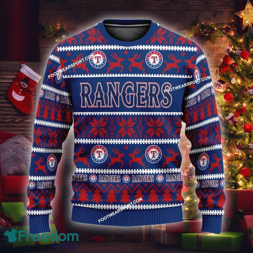 NEW Comfy Texas Rangers Ugly Christmas Sweater Gift For Men And Women image NEW Comfy Texas Rangers Ugly Christmas Sweater Gift For Men And Women - MLB Texas Rangers Ugly Christmas Sweater For Men And Women Photo 1