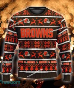 NEW Cosy Cleveland Browns Knitted Christmas Sweater AOP Gift For Men And Women NEW Cosy Cleveland Browns Knitted Christmas Sweater AOP Gift For Men And Women