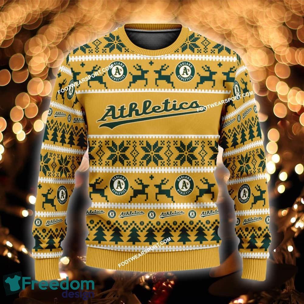 NEW Craft Oakland Athletics Knitted Christmas Sweater AOP Gift For Men And Women image NEW Craft Oakland Athletics Knitted Christmas Sweater AOP Gift For Men And Women - MLB Oakland Athletics Ugly Christmas Sweater For Men And Women Photo 1