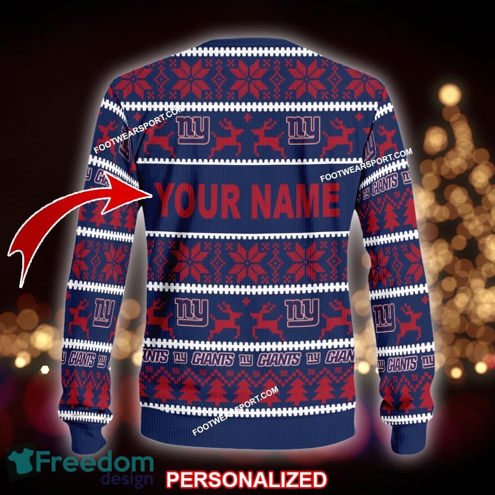 NEW Embroider New York Giants Ugly Christmas Sweater Gift For Men And Women image NEW Embroider New York Giants Ugly Christmas Sweater Gift For Men And Women - NFL New York Giants Ugly Christmas Sweater For Men And Women Photo 2