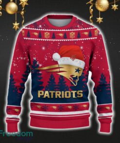New England Patriots Car For Fans 3D Sweater Ugly Christmas Santa Hat Tree Gift For Men Women