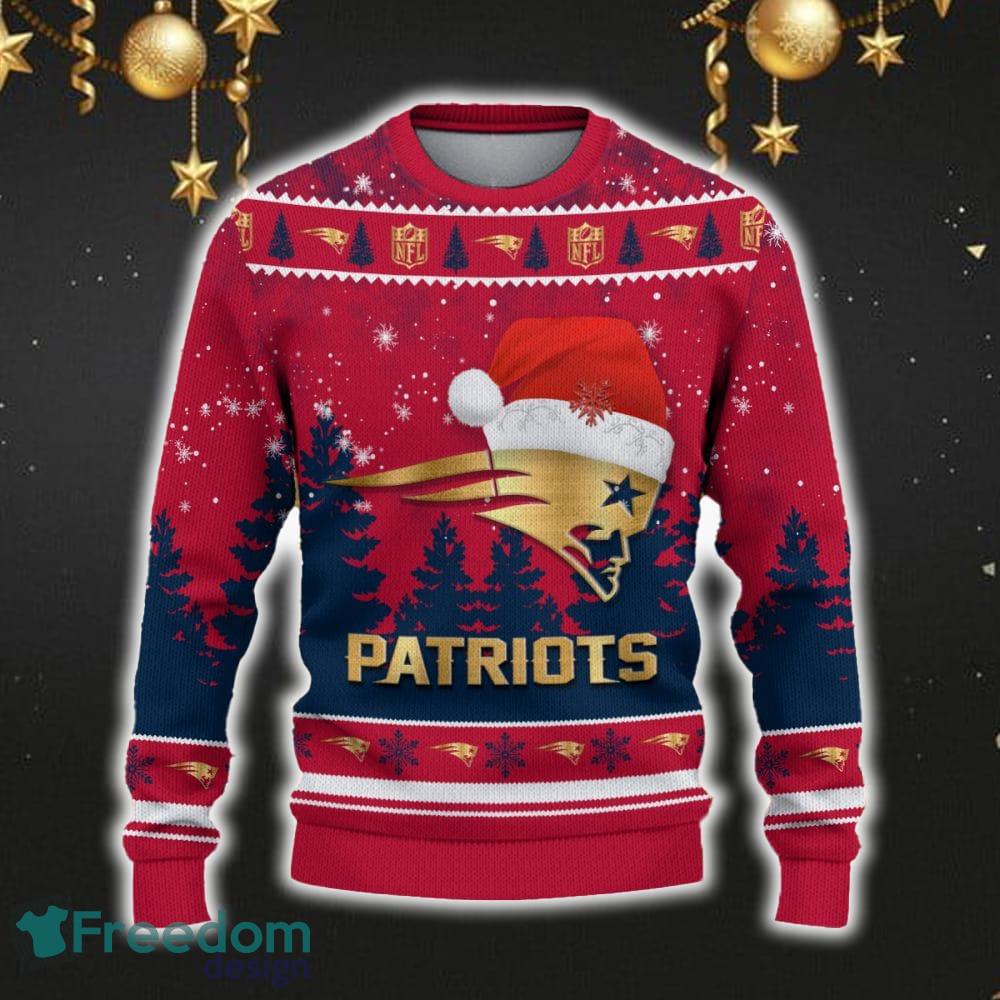 New England Patriots Car For Fans 3D Sweater Ugly Christmas Santa Hat Tree Gift For Men Women image New England Patriots Car For Fans 3D Sweater Ugly Christmas Santa Hat Tree Gift For Men Women - New England Patriots Ugly Christmas Sweater_2