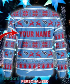NEW Ensemble Tennessee Titans Ugly Christmas Sweater Gift For Adult - NFL Tennessee Titans Ugly Christmas Sweater For Men And Women Photo 2