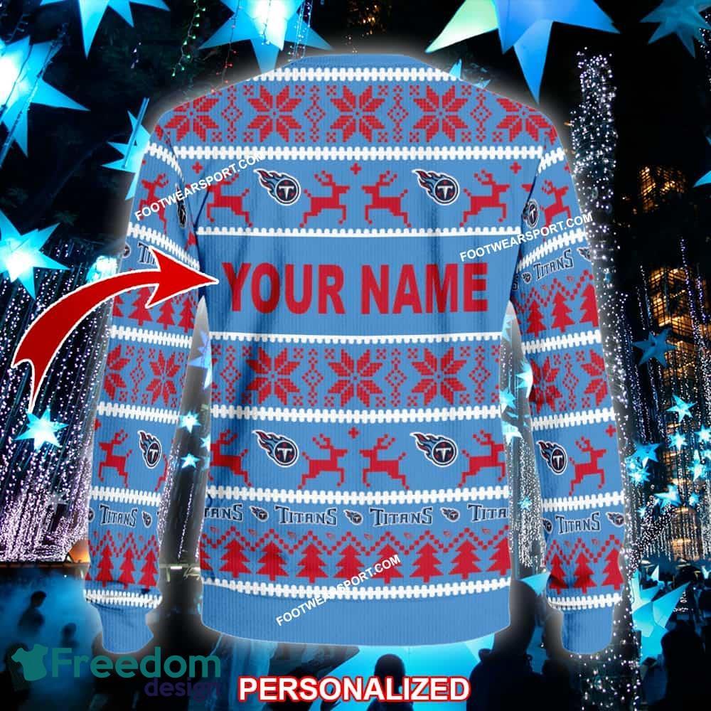 NEW Ensemble Tennessee Titans Ugly Christmas Sweater Gift For Adult image NEW Ensemble Tennessee Titans Ugly Christmas Sweater Gift For Adult - NFL Tennessee Titans Ugly Christmas Sweater For Men And Women Photo 2