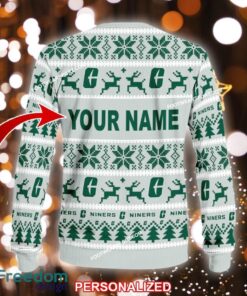 NEW Exchange Charlotte 49ers Knitted Christmas Sweater AOP Gift For Men And Women - NCAA Charlotte 49ers Ugly Christmas Sweater For Men And Women Photo 2