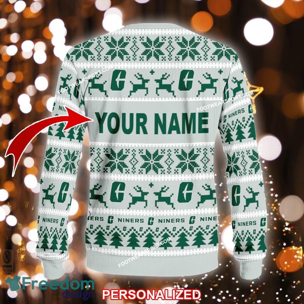 NEW Exchange Charlotte 49ers Knitted Christmas Sweater AOP Gift For Men And Women image NEW Exchange Charlotte 49ers Knitted Christmas Sweater AOP Gift For Men And Women - NCAA Charlotte 49ers Ugly Christmas Sweater For Men And Women Photo 2