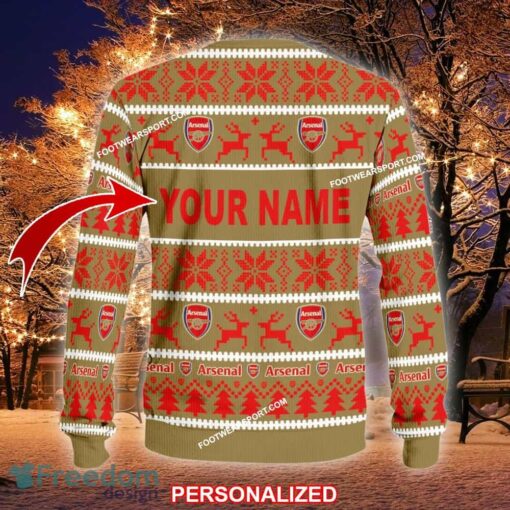 NEW Fabric Arsenal Ugly Christmas 3D Sweater Gift For Men And Women - EPL Arsenal Ugly Christmas Sweater For Men And Women Photo 2