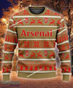 NEW Fabric Arsenal Ugly Christmas 3D Sweater Gift For Men And Women - EPL Arsenal Ugly Christmas Sweater For Men And Women Photo 1