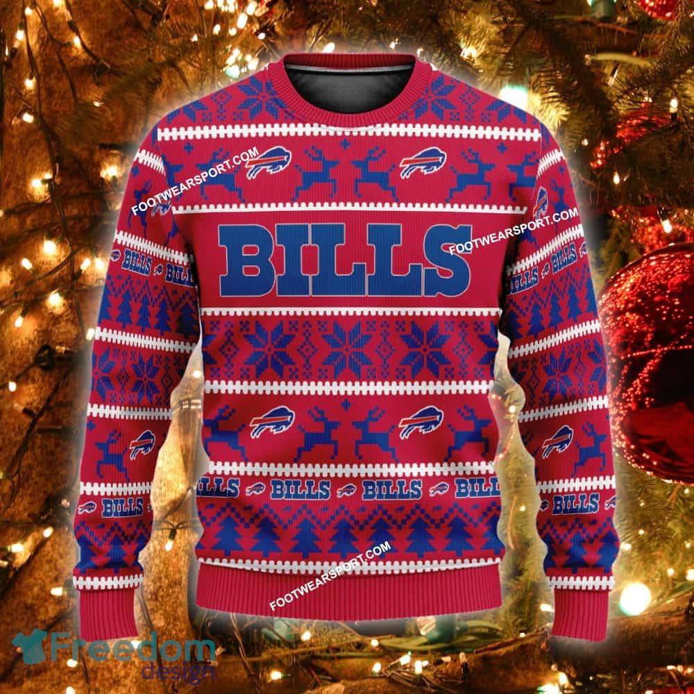 NEW Family Buffalo Bills Ugly Christmas Sweater Gift For Men And Women - NFL Buffalo Bills Ugly Christmas Sweater For Men And Women Photo 1