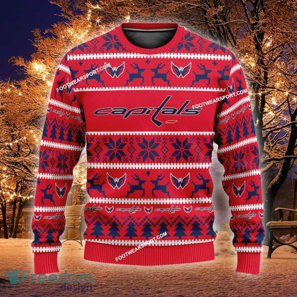 NEW Fashion Washington Capitals Ugly Christmas 3D Sweater Gift For Adult - NHL Washington Capitals Ugly Christmas Sweater For Men And Women Photo 1