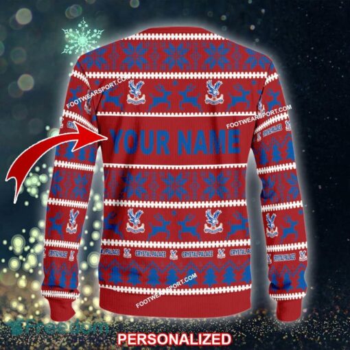 NEW Fashionable Crystal Palace Ugly Christmas 3D Sweater Gift For Adult - EPL Crystal Palace Ugly Christmas Sweater For Men And Women Photo 2